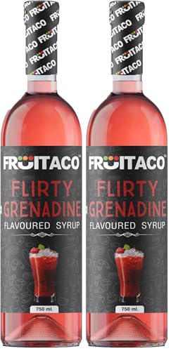 Image of Fruitaco Grenadine Syrup: Perfect Mixer For Enhancing Mocktails & Cocktails, Drinks, And Mojitos At Parties, Conveniently Packaged In A 750Ml Bottle For All Your Mixing Needs (Pack of 2)
