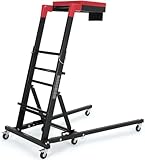 Top Side Creeper, 48 in-68 in Adjustable Height, 400 LBS Capacity, High Top Automotive Creeper with 6 Swivel Caster Wheels, Heavy Duty Foldable Creeper for Garage Shop, Black