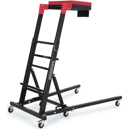 Top Side Creeper, 48 in-68 in Adjustable Height, 400 LBS Capacity, High Top Automotive Creeper with 6 Swivel Caster Wheels, Heavy Duty Foldable Creepe