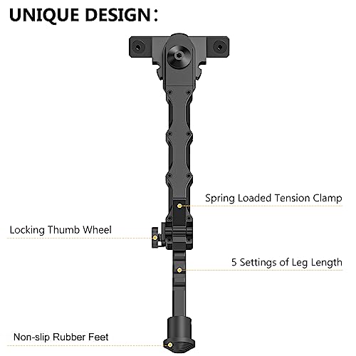 Cvlife 7.5-9 Inches Rifle Bipod For M-Rail With Two Point Rifle Sling For Rifle, Adjustable, Foldable Attach Directly Bipod For Shooting, Hunting, Range And Outdoors #TOP1