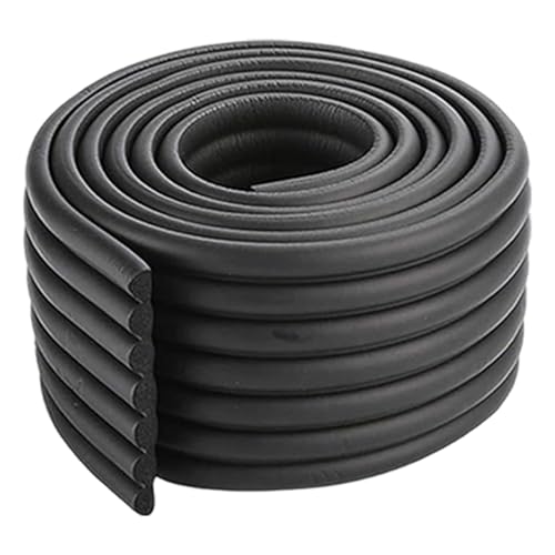 Protector de Borde de Escalera Exterior 2m (6.6 ft) - Borde Antideslizante para Peldaños de Madera, Cerámica, Piedra- Negro