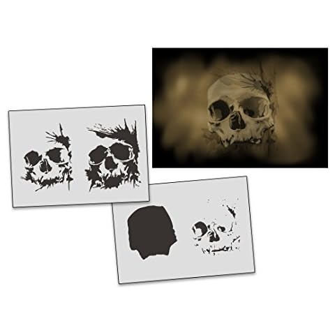 UMR-Design AS-312 Skull Airbrushstencil Step by Step Size M Cover