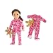 Emily Rose 18 Inch Doll Clothes for My Life and American Girl Dolls | Pink Footed Doll Pajamas PJs with Teddy Bear! | Gift Boxed! | Clothes Fit 18" American Girl and Journey Girls Dolls |
