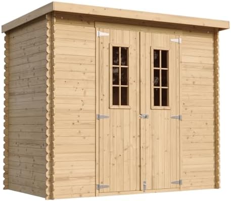 Abri de Jardin en Bois avec Sol TRAITÉ - Stockage extérieur l239xL142xH200cm/2.63 m2 - Petit...