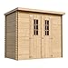 TIMBELA M310C Holzhaus Gartenhaus - Gartenschuppen Holz B239xL142xH200 cm/ 2,63 m2 Lagerschuppen für Garten - Fahrrad Schuppen - Wasserfestes Dach