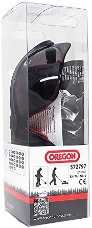 Oregon 572797 Safety Glasses with Protection Against Impact (EN166), UV Filter (EN170) and Solar Filter (EN172), Black