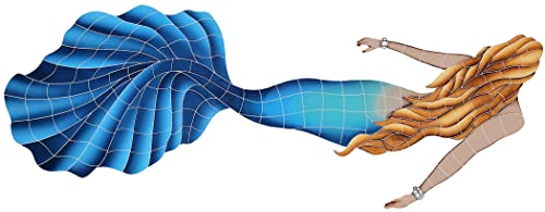Artistry in Mosaics Swimming Mermaid Ceramic Swimming Pool Mosaic (24