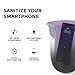 Lexon OBLIO Wireless Phone Charger with UV Sanitizer, QI Certified Fast Charging Station 10W, Gold