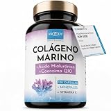 VROODY Colágeno Marino Hidrolizado 1000mg | Con Ácido Hialurónico, Coenzima Q10, Biotina y Vitamina C | 120 Cápsulas | Fórmula Premium Fabricada en Austria