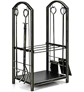 Amazon.com : IRONMAX Firewood Rack, 16'' Decorative Steel