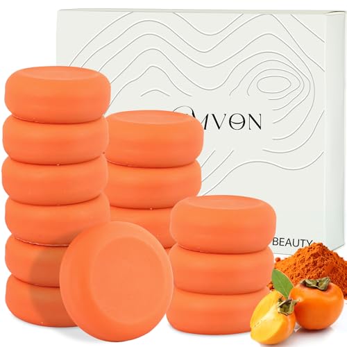 Image of 14PCS Travel Size Persimmon Soap Bar for Old People Smell, Handmade Soap | Individually Wrapped Natural Deodorant Hotel Soap for Body Odor, Long Freshness for Travelling