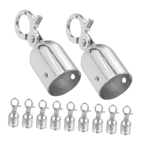 Embouts de cordon avec mousqueton Toddmomy en acier inoxydable pour barrières, 12 pièces