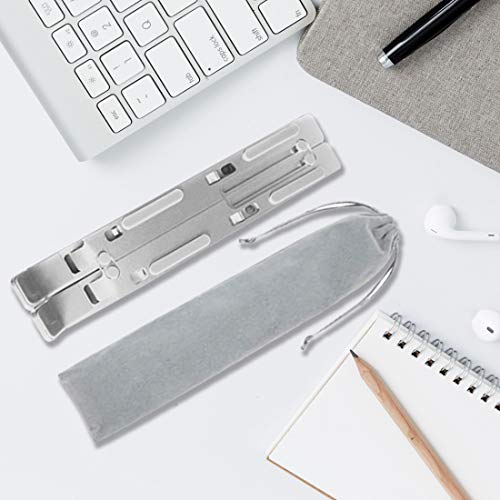 Adjustable Laptop Stand Aluminum Laptop Computer Tablet Portable Ergonomic Stand Mount Foldable Portable Desktop Holder Fully Collapsible Compatible 10-15.6\" Laptops or Tablet - Thumbnail 5