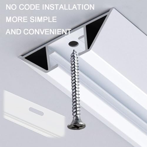 Rail de plafond aluminium blanc 250 cm polyvalent intérieur