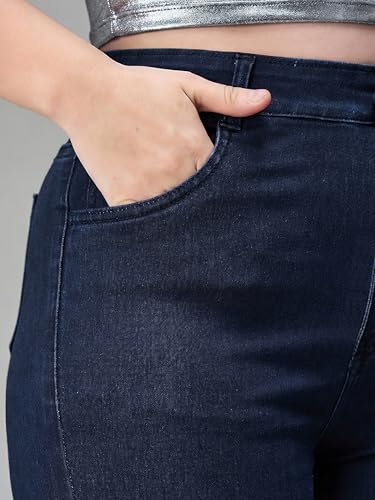 Image of Miss Chase A+ Women's Bootcut High Rise Regular Length Stretchable Denim Jeans