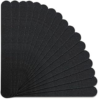 LAMXD 20 PCS Nail Files, Professional Nail Files Double Sided Emery Board, Fingernal Buffing Files Set for Home, 100/180 Grit(Black)