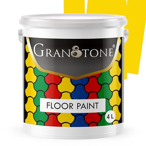 Image of GRANOTONE Floor Paint Golden Yellow 4L Anti Slip Polyurethane Acrylic Durable Concrete Sealer