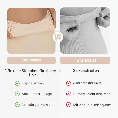 SHAPERX Shapewear Unterhose Bauchweg Damen Figurformend Miederhose Hohe Taille Stark Formend Body Shaper Shaping Shorts, UK-SZ5810-Beige-S/M