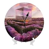 Options d'affichage polyvalentes : conçue avec des capacités d'affichage mural et de table, cette horloge cube miroir Lavender Fields convient pour une utilisation comme horloge pour la chambre ou la cuisine. Le support inclus le rend facile à coiffer n'importe où