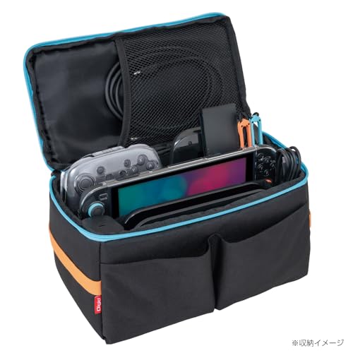 Switch 2 用 ぜんぶ 収納ボックス 収納ケース 収納バッグ 厚手クッションタイプ ブラックマルチ Z2252