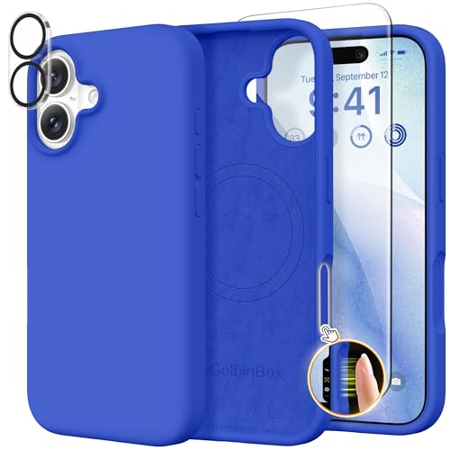 Image of GolbinBox Magnetic for iPhone 17 Case, Silicone Cover, Jewelry Blue