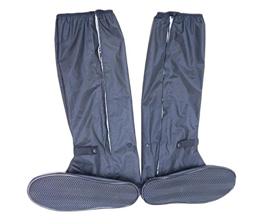Men's Long Tall Canister Rainproof Shoe Covers Rain Shoe Covers Motorcycle Riding Kneepad (L)