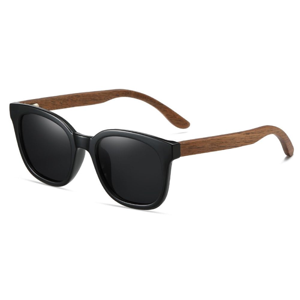 MUTYNE Occhiali da sole polarizzati vintage per donna Uomo Occhiali da sole con montatura in legno di bambù nero Occhiali da sole di lusso UV400
