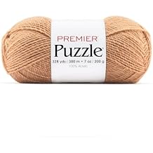 Premier Yarns Puzzle Solids, Acrylic Yarn, Ideal Knitting and Crochet Supplies, Bulky Weight, Tan