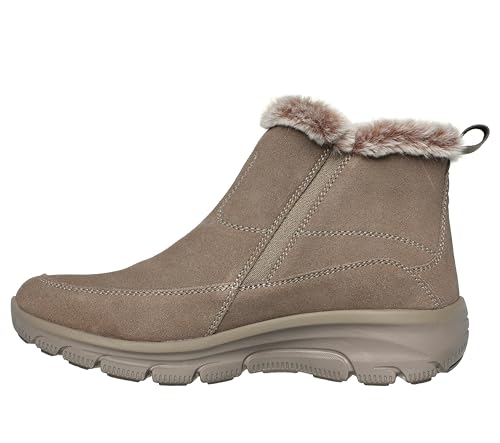 Skechers Women's EASY GOING - COOL ZIP Zip-Up Boot, Taupe, 8M