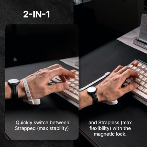 Image of DELTAHUB Carpio G2.0 - Right-Handed Truly Ergonomic Gaming Wrist Rest for Mouse, Gamer Approved, Pain Relief, Anti-Fatigue, Computer, Laptop, Esports, Silicone Strap, Easy Glide (Small, Right, Black)