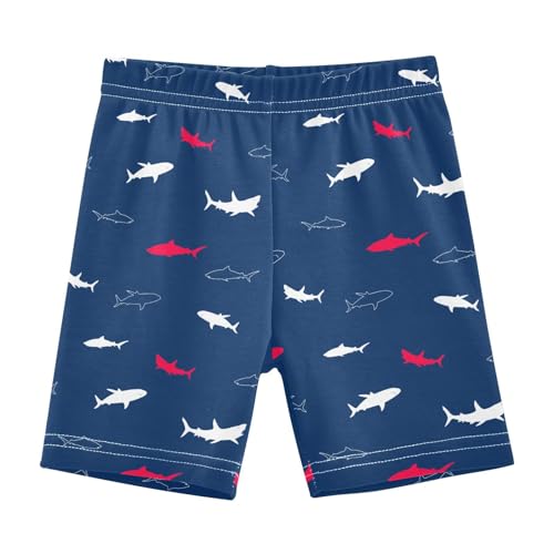 JHKKU Girls Shark Shorts Cotton Cartwheel Bike Kids Biker Under Dress Dance Short Girl Clothes 6T