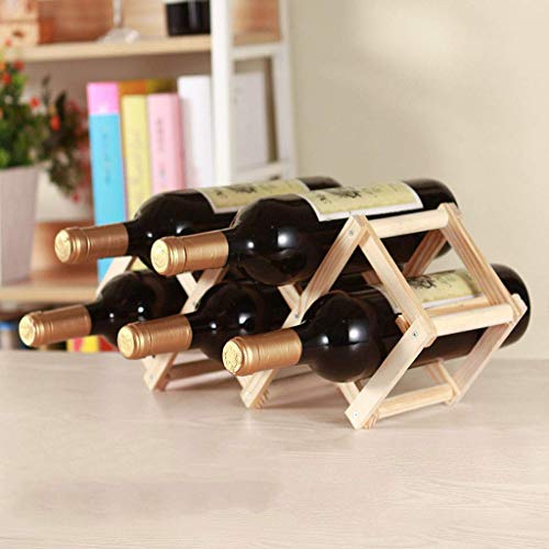 Soporte de madera plegable para 5 botellas miniatura 2