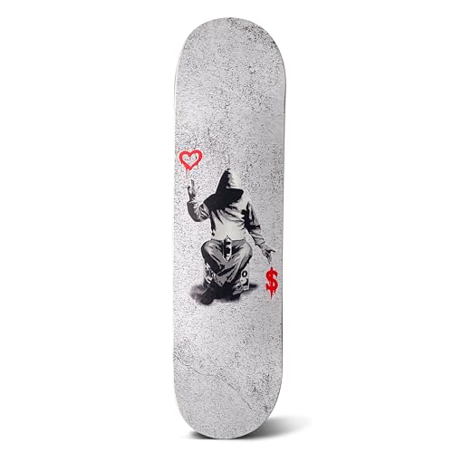 Banksy Skateboard Canvas Wall Art 7-Ply Maple Deck
