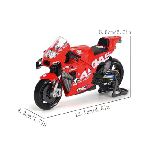 Modelo de motocicleta HTLNUZD 1:18 aleación roja miniatura 4