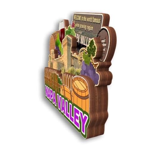 Imán decorativo de madera trip souvenir 3D rectangular miniatura 4