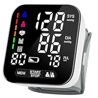 Axets® Blutdruckmessgerät Handgelenk mit Arrhythmie-Erkennung, vollautomatisch präzise Blutdruck- und Pulsmessung, farbigem Risiko-Indikator, 2×99 Speicherplätze, für Handgelenke 13,5-21,5 cm