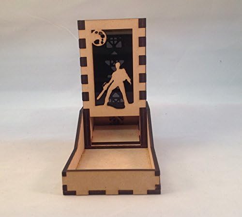 Ash Evil Dead Mini Dice Tower v1 Smoke Acrylic Window Laser Cut MDF Unique Fast Shipping