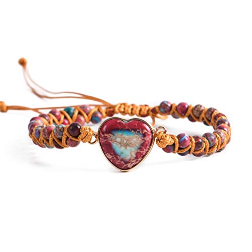 YGLINE Boho Leather Handmade Natural Stone Crystal Bead Wrap Bracelets Collection