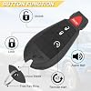 Vurkcy Key Fob Replacement for 2013-2021 Dodge Ram 1500/13-18 Ram 2500 3500 4500 5500 Car Keyless Entry Remote Control,GQ4-53T,4 Buttons,2Pcs