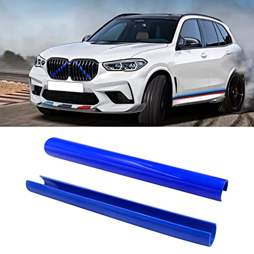 Image of Jaronx Compatible with BMW V Brace Cover,Grille Inserts V Bar Brace Wrap Covers Compatible with BMW X3 F25 G01 / X4 F26 G02 /X5 E70 F15 G05 /X6 E71 F16 G06 /X7 G07,Front Grill Insert Stripes(Blue)
