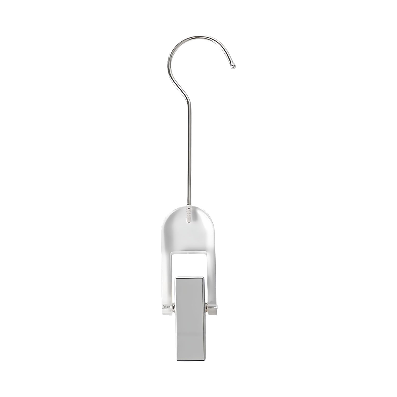 Multipurpose Acrylic Garment Clip Systems Steel Reinforced Hook Securely Holds Samples Accessories in Retail or Home Setting Steel Coated Sock Organizers Clips