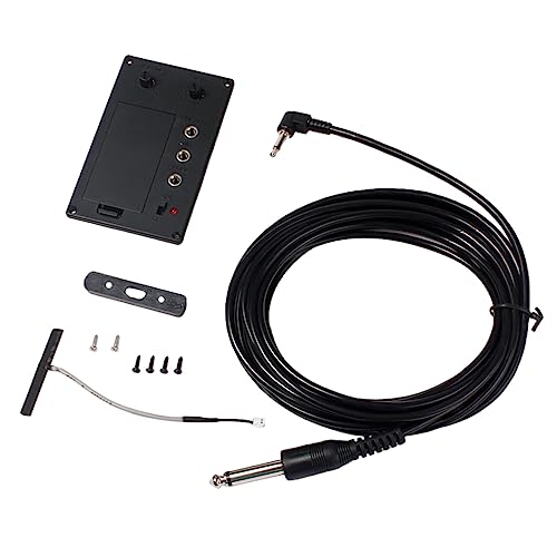 Totority 1 セット バイオリンイコライザー チェロ バイオリンアンプ バイオリンのミュート ウクレレプリアンプ エレクトリックバイオリン 小さなバイオリン Black