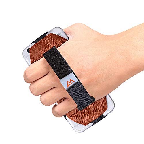 Sports Hand Held Running Cell Phone Holder, Exercise Security Hand Strap Phone Holder Finger Strap For Iphone 8/7/7S/6/6S/5, Samsung Galaxy S9/S8/S7/S6/S5,Fitness Hand Wrap For Running Jogging, Orange #TOP1