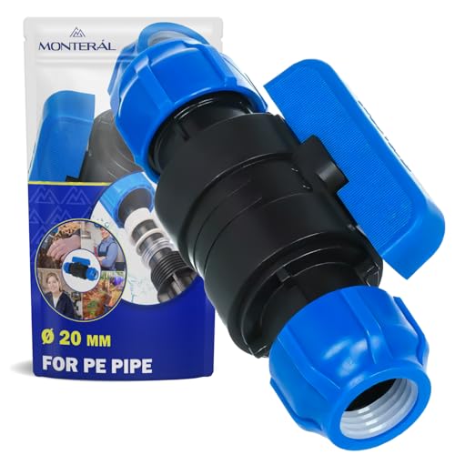 Raccord Tuyau avec Vanne a Bille Ø 20 mm en Polypropylène PP
