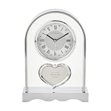 Things Remembered Silver Arch Heart Mantel Clock