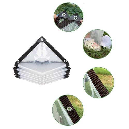 Lona impermeable transparente con ojales resistente para cubierta suelo y exterior 5