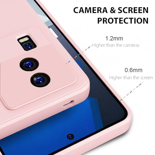 Image of LIRAMARK Silicone Soft Back Cover Case for iQOO Neo 7 | iQOO Neo 7 Pro 5G (Pink)