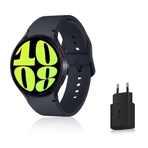 Samsung Galaxy Montre Connectée Watch6 avec Chargeur, Suivi de Santé, Suivi Sportif, Bluetooth, 44mm, Noir, Exclusivité Amazon Version FR