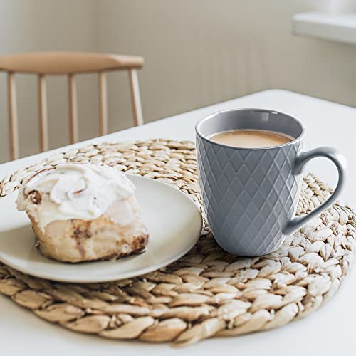 MIAMIO - Coffee Mugs set of 6 / Coffee Cups - 6 x 14 Oz Ceramic Mugs - Large Coffee Mugs - Microwave & Dishwasher safe - Palmanova Collection (Blue) - Image 2