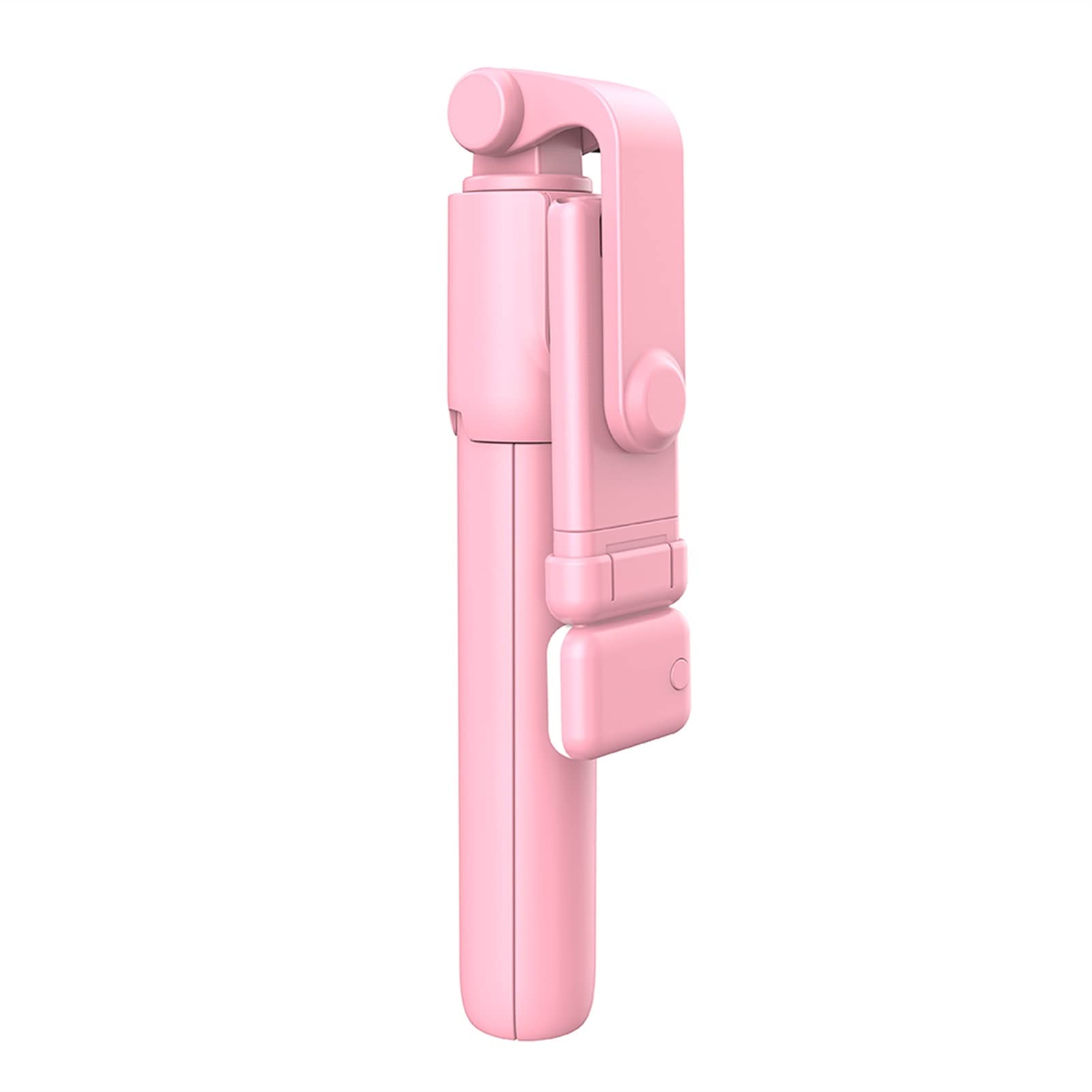 SCRUBY Mini bastone per selfie portatile, estensibile, con treppiede, con luce di riempimento, pieghevole, wireless, Bluetooth, colore: bianco